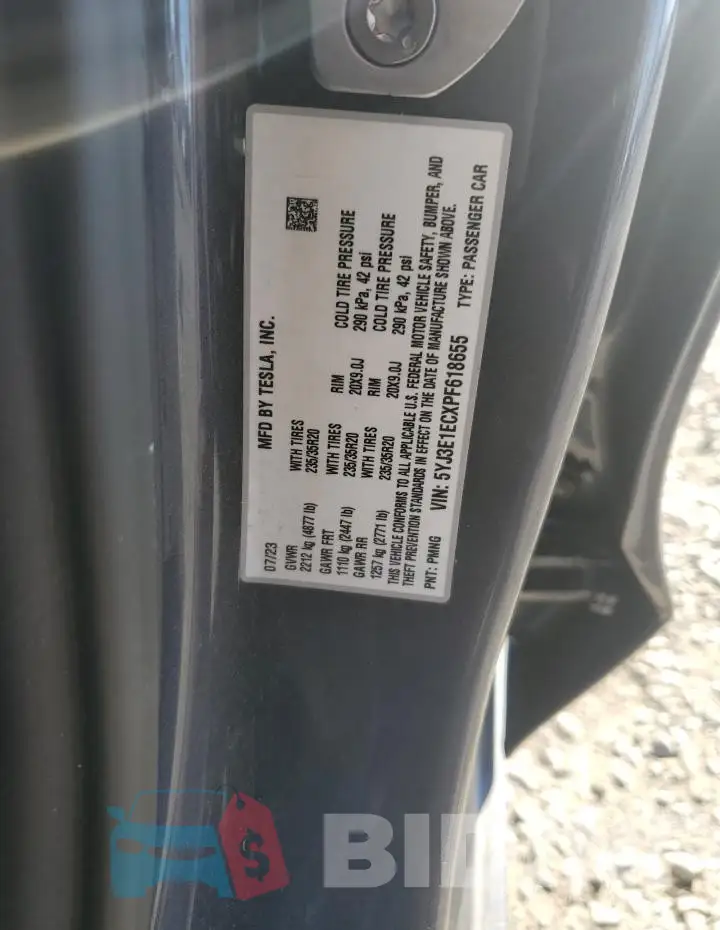 5YJ3E1ECXPF618655 Photo# 12