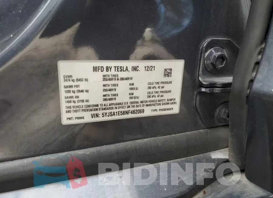 5YJSA1E58NF462069 Photo# 12