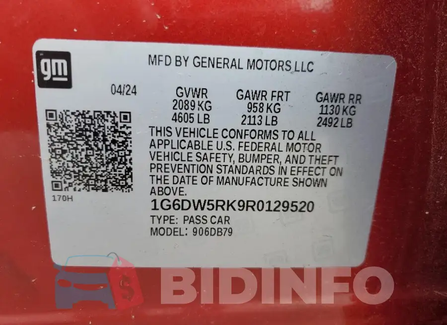 1G6DW5RK9R0129520 Photo# 13