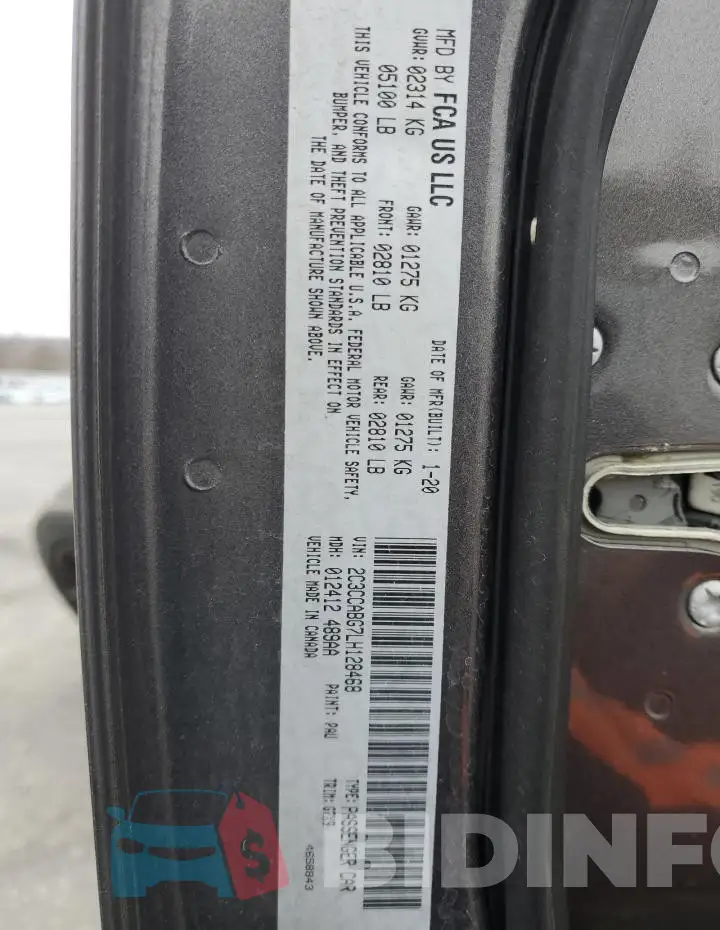 2C3CCABG7LH128468 Photo# 12
