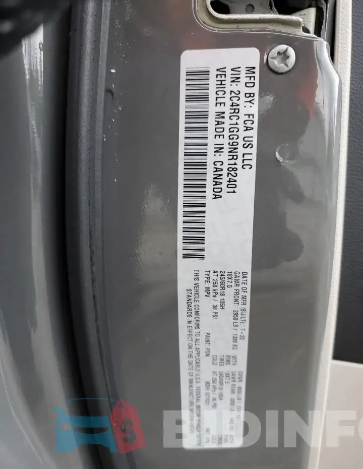 2C4RC1GG9NR182401 Photo# 14
