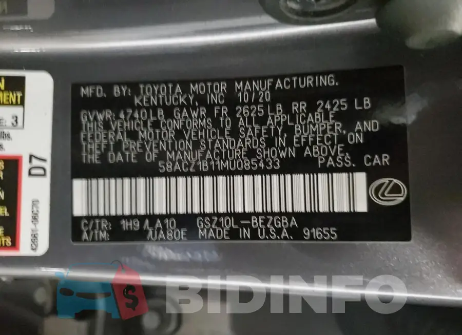 58ACZ1B11MU085433 Photo# 12