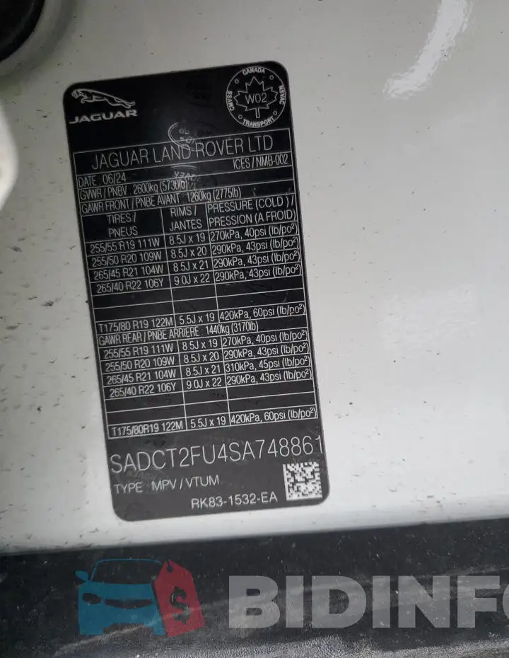 SADCT2FU4SA748861 Photo# 14
