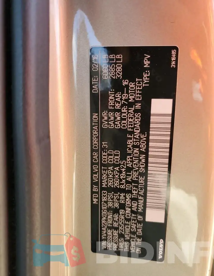 YV4A22PK0G1071833 Photo# 13