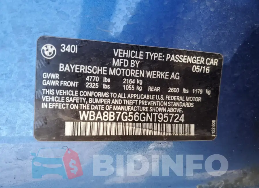 WBA8B7G56GNT95724 Photo# 12