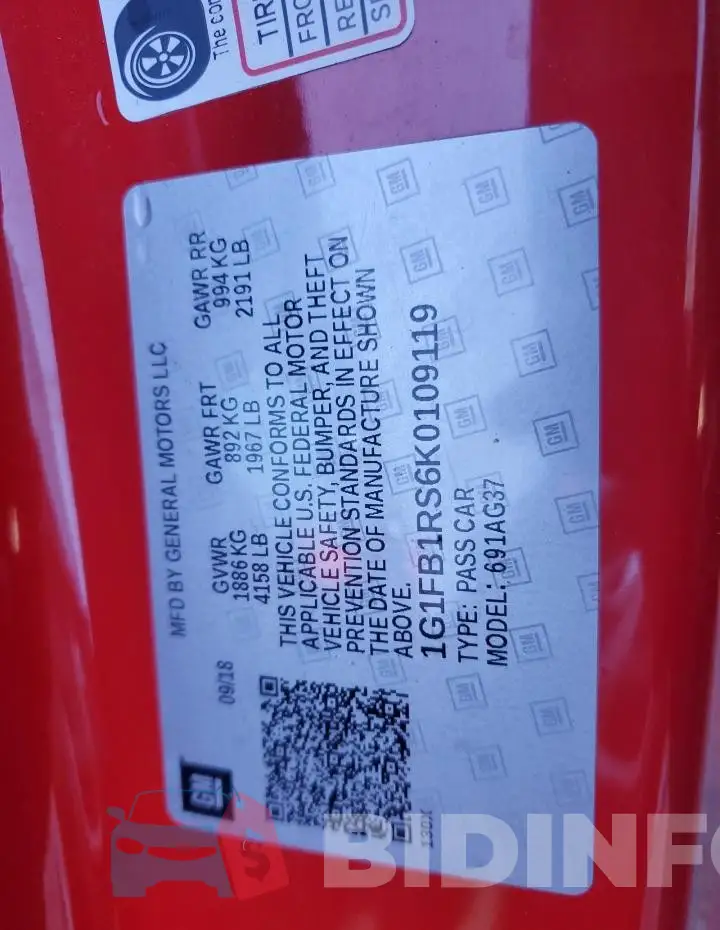 1G1FB1RS6K0109119 Photo# 12