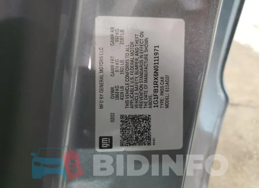 1G1FB1RX6N0111971 Photo# 12