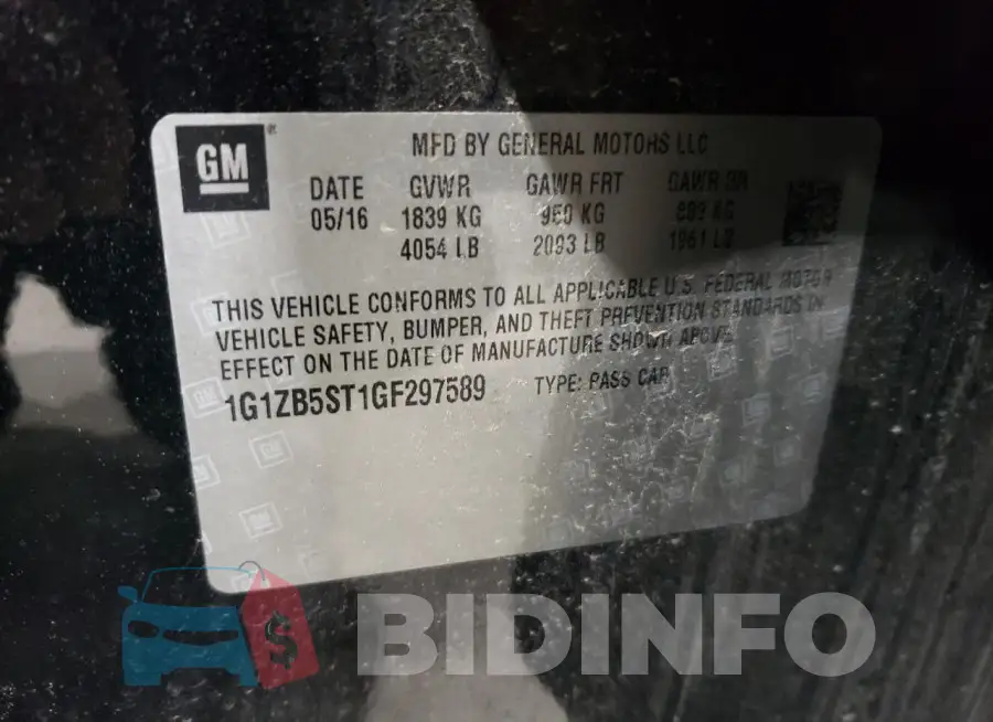 1G1ZB5ST1GF297589 Photo# 13