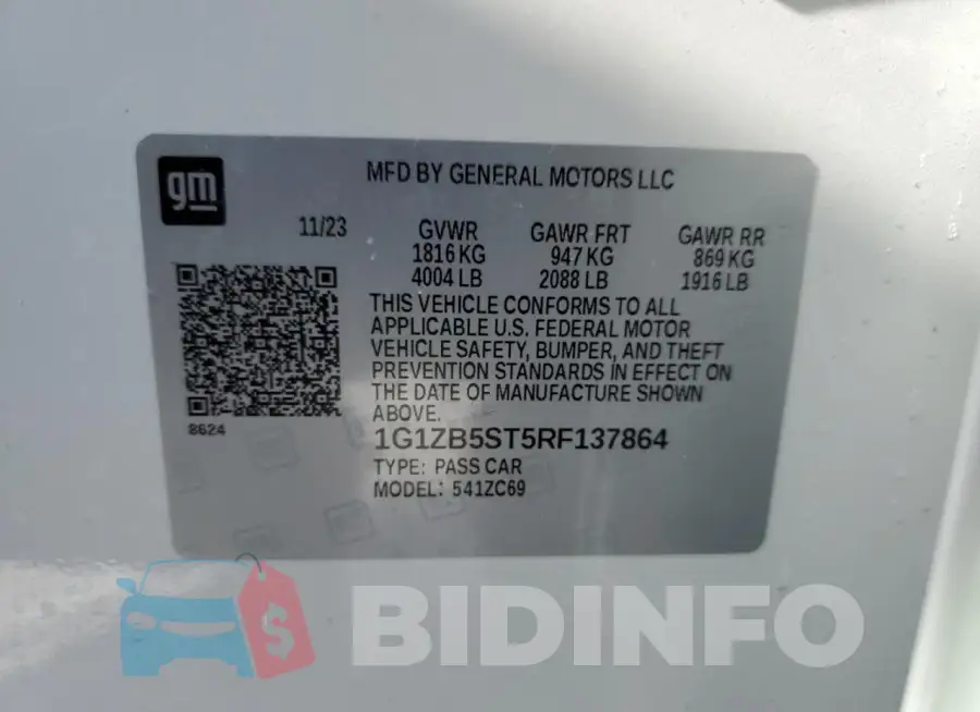 1G1ZB5ST5RF137864 Photo# 12