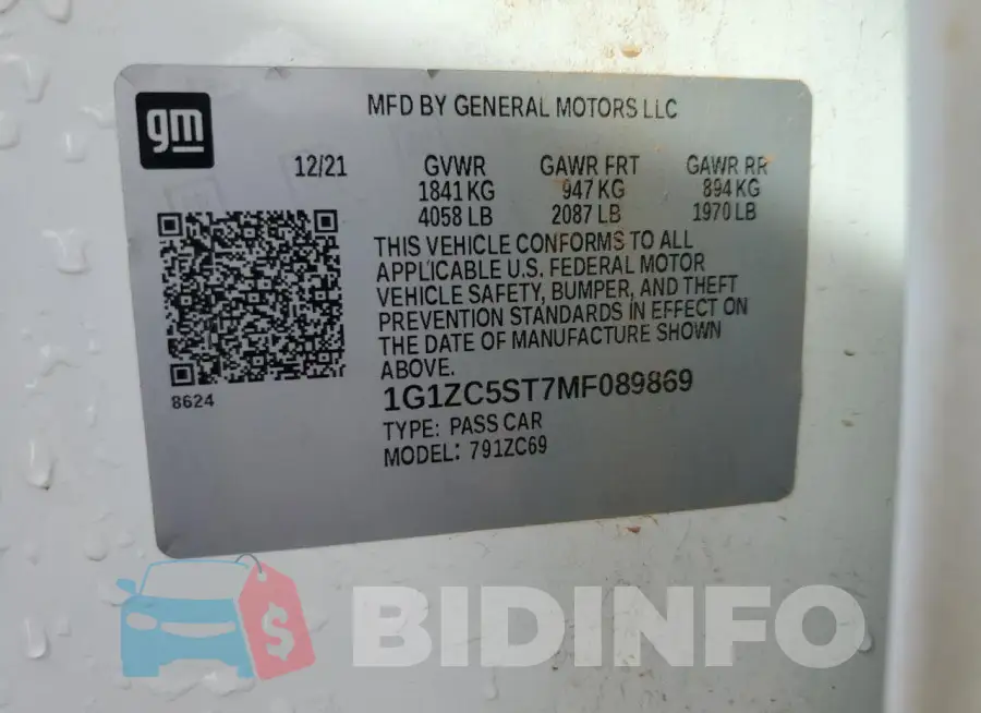 1G1ZC5ST7MF089869 Photo# 12