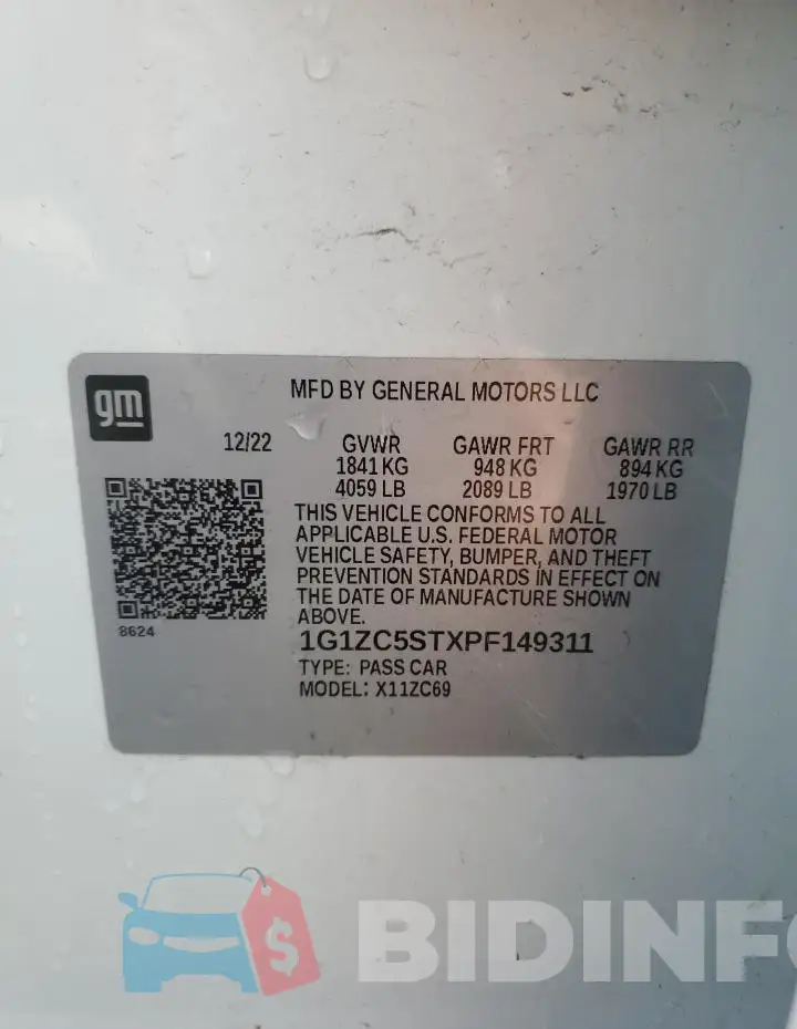 1G1ZC5STXPF149311 Photo# 12
