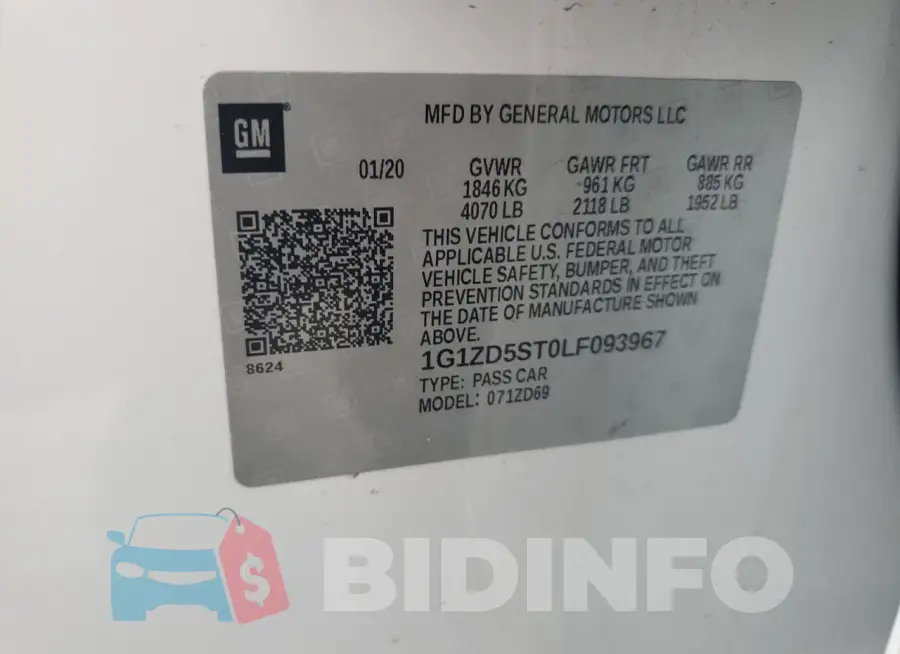 1G1ZD5ST0LF093967 Photo# 12