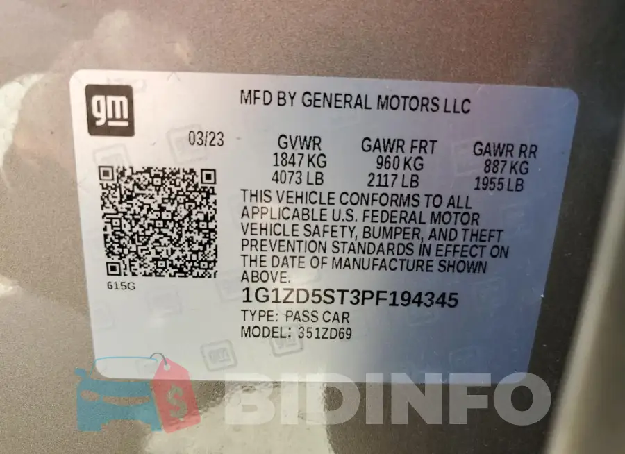 1G1ZD5ST3PF194345 Photo# 12