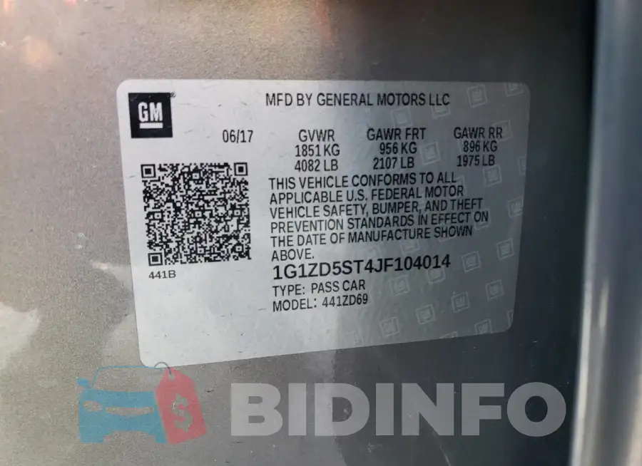 1G1ZD5ST4JF104014 Photo# 13