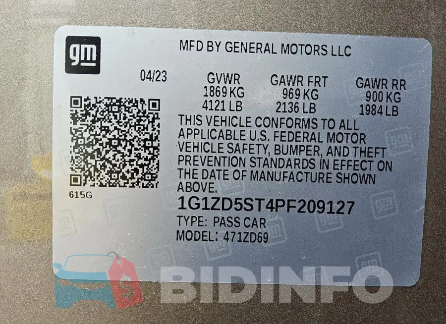 1G1ZD5ST4PF209127 Photo# 13