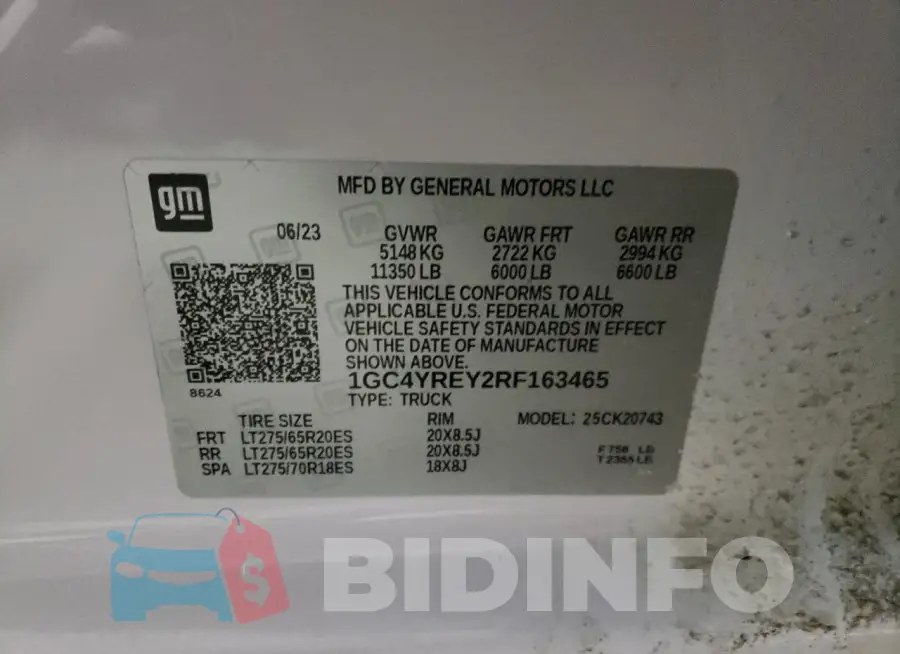 1GC4YREY2RF163465 Photo# 12