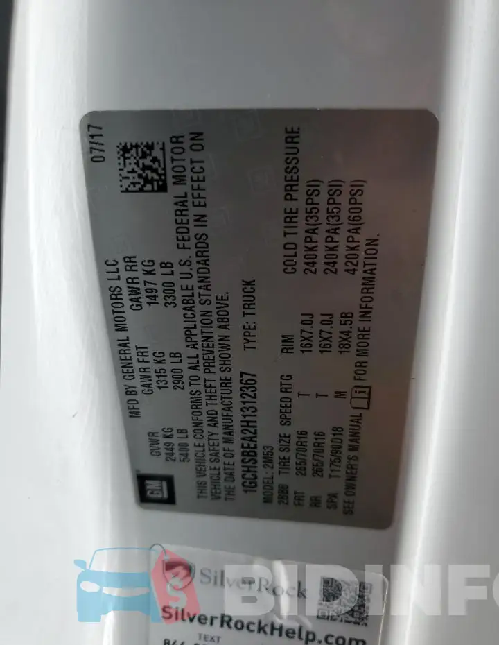 1GCHSBEA2H1312367 Photo# 12