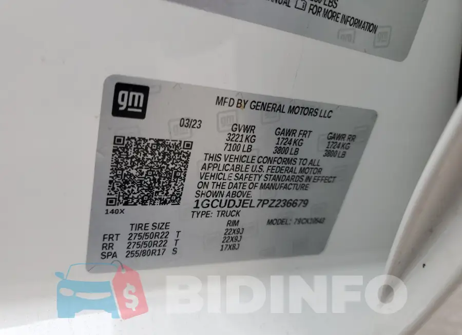 1GCUDJEL7PZ236679 Photo# 12