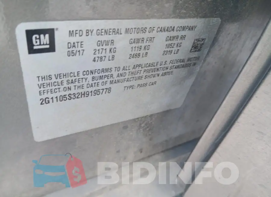 2G1105S32H9195778 Photo# 12