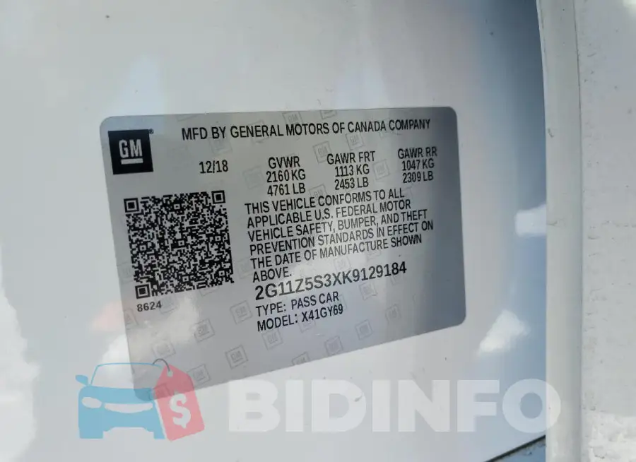 2G11Z5S3XK9129184 Photo# 12