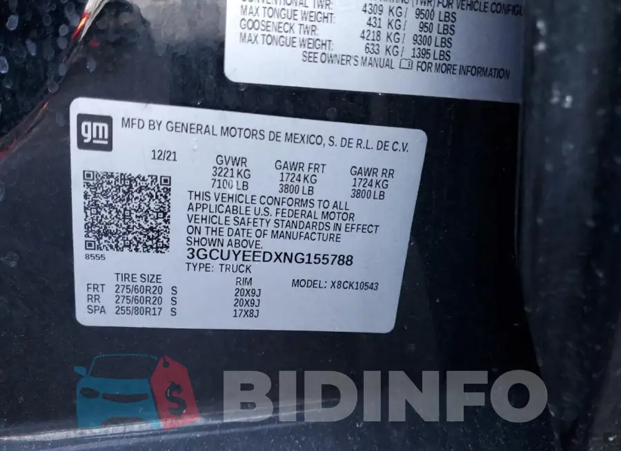 3GCUYEEDXNG155788 Photo# 12