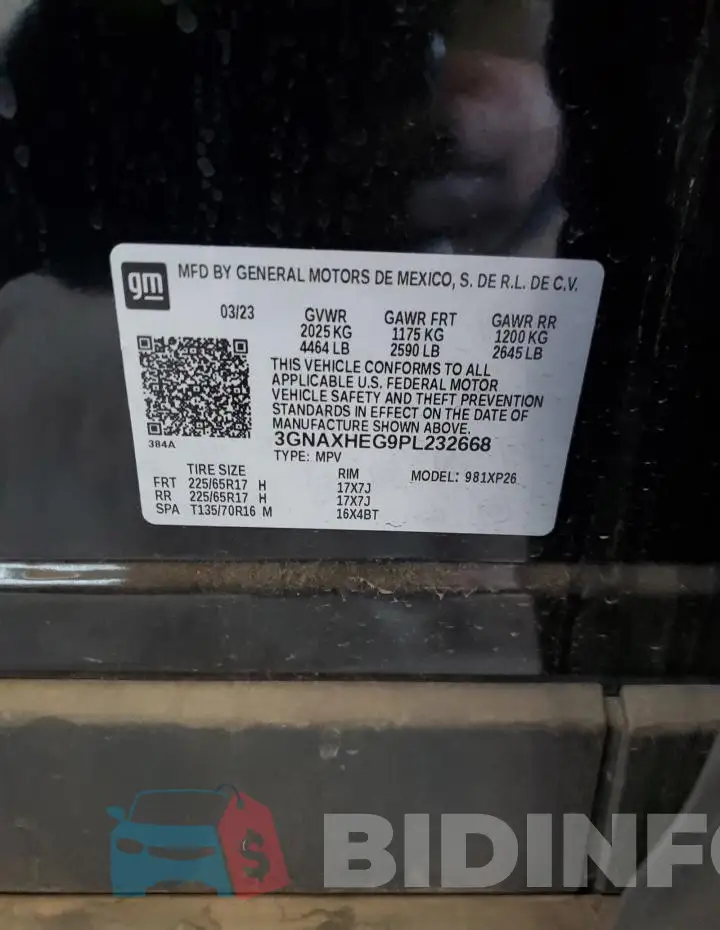 3GNAXHEG9PL232668 Photo# 12