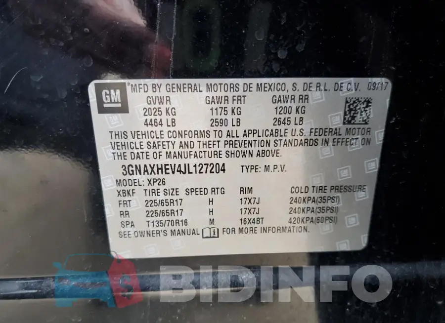 3GNAXHEV4JL127204 Photo# 14