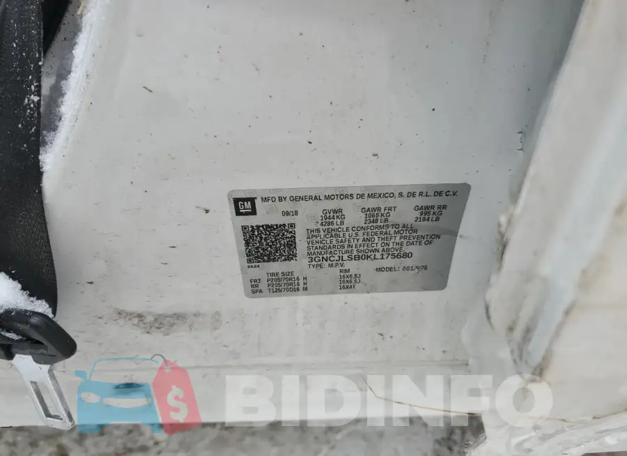 3GNCJLSB0KL175680 Photo# 13