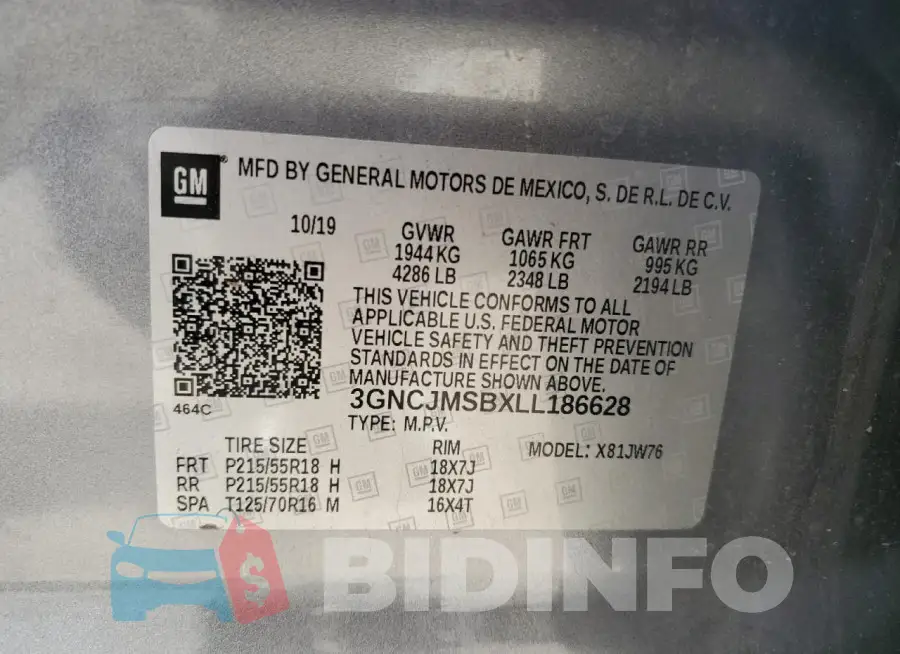 3GNCJMSBXLL186628 Photo# 13