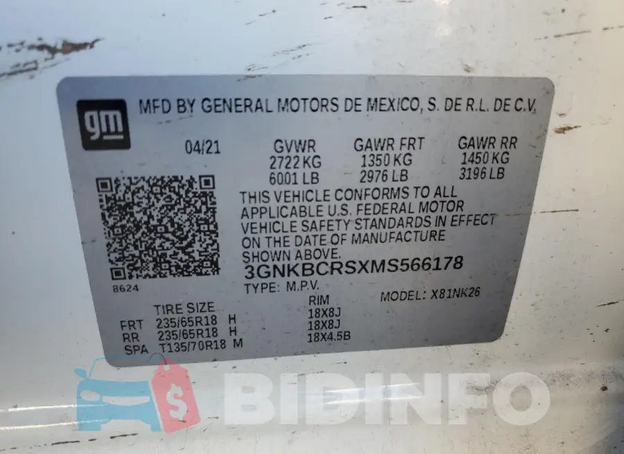 3GNKBCRSXMS566178 Photo# 13