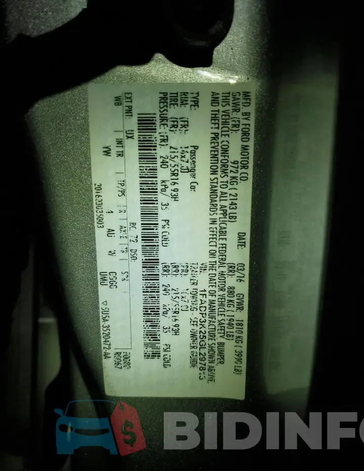 1FADP3K25GL297813 Photo# 12