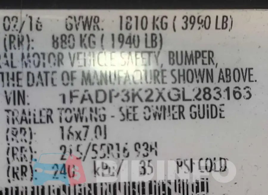 1FADP3K2XGL283163 Photo# 10