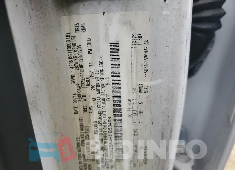1FT7W2B64HEB53408 Photo# 10