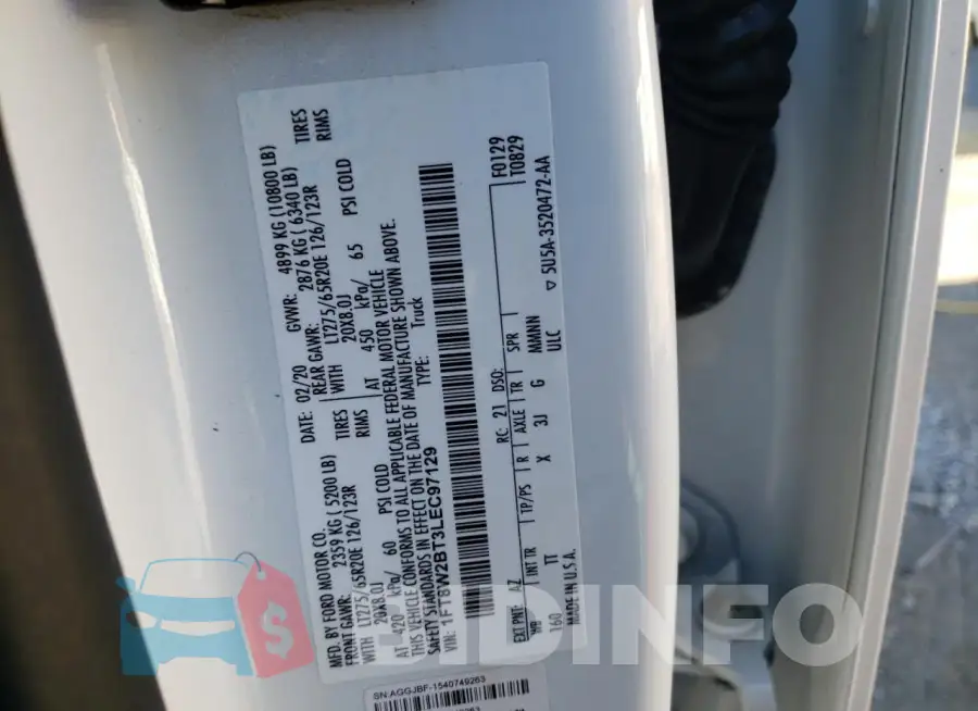 1FT8W2BT3LEC97129 Photo# 12