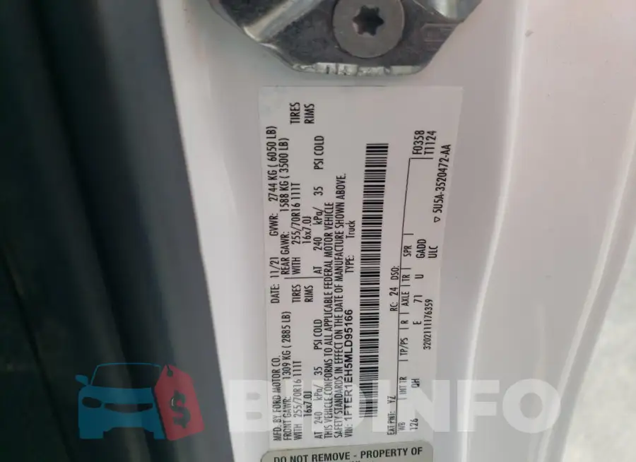 1FTER1EH5MLD95166 Photo# 12