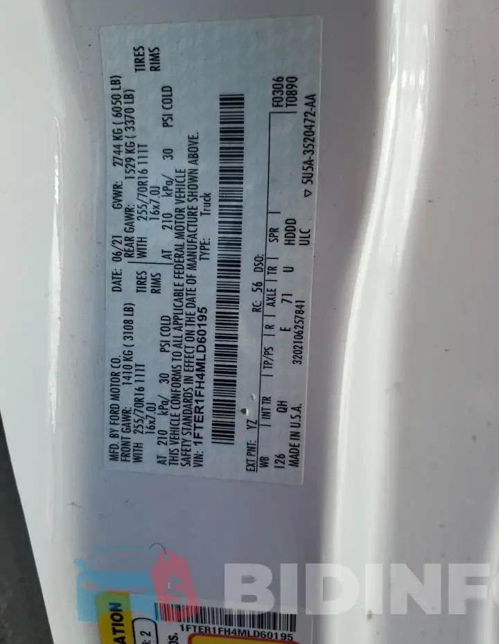 1FTER1FH4MLD60195 Photo# 12