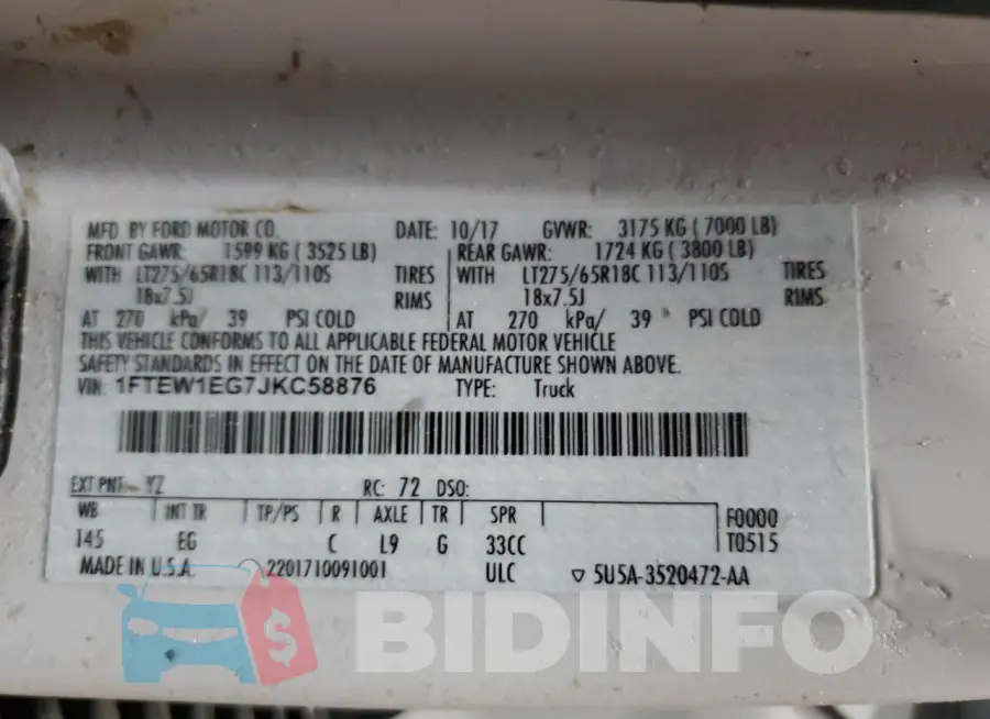 1FTEW1EG7JKC58876 Photo# 12