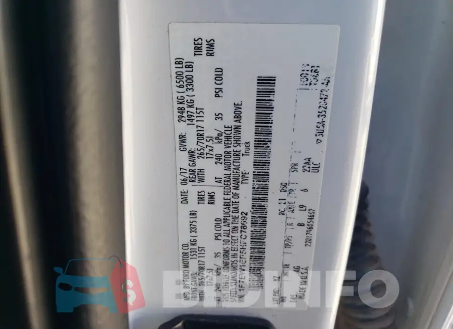 1FTEW1EP5HFC78692 Photo# 12