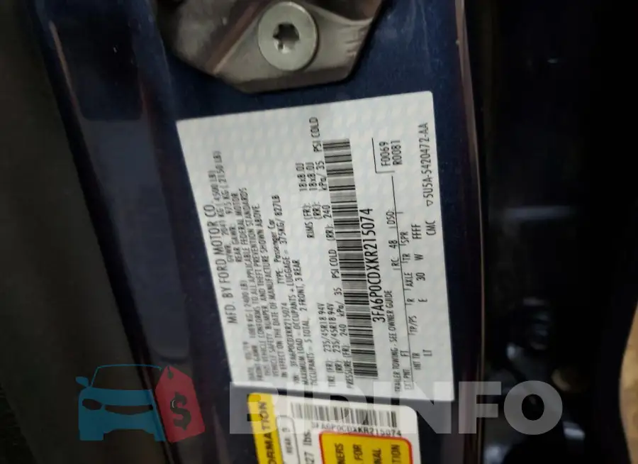 3FA6P0CDXKR215074 Photo# 13