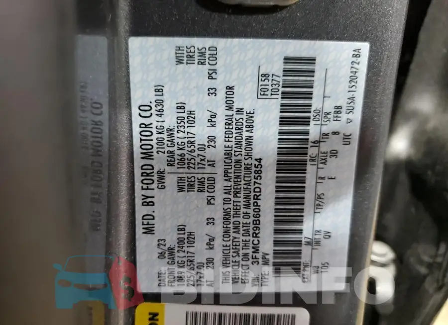 3FMCR9B60PRD75854 Photo# 13
