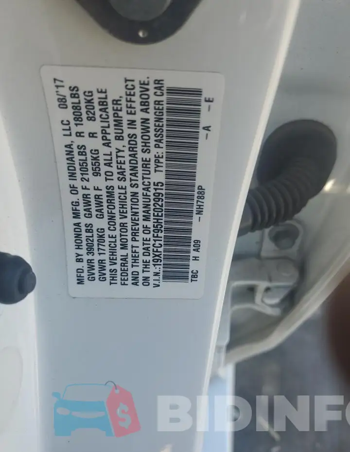 19XFC1F95HE029915 Photo# 13