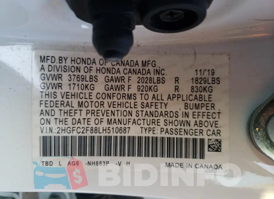 2HGFC2F88LH510687 Photo# 12