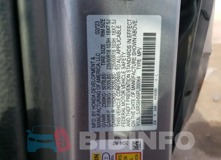 5J6RS6H56PL000964 Photo# 12