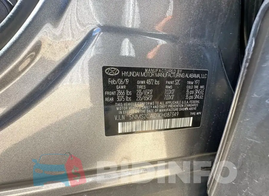 5NMS2CAD1KH087349 Photo# 10