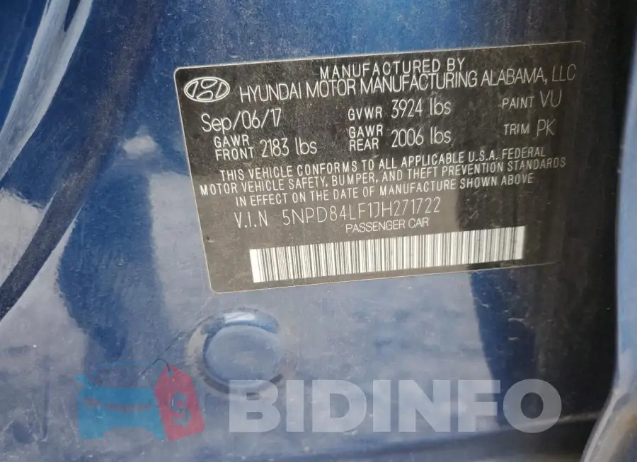 5NPD84LF1JH271722 Photo# 12