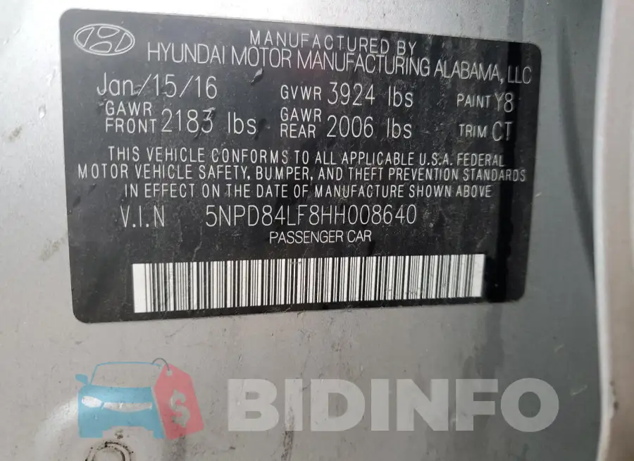 5NPD84LF8HH008640 Photo# 12