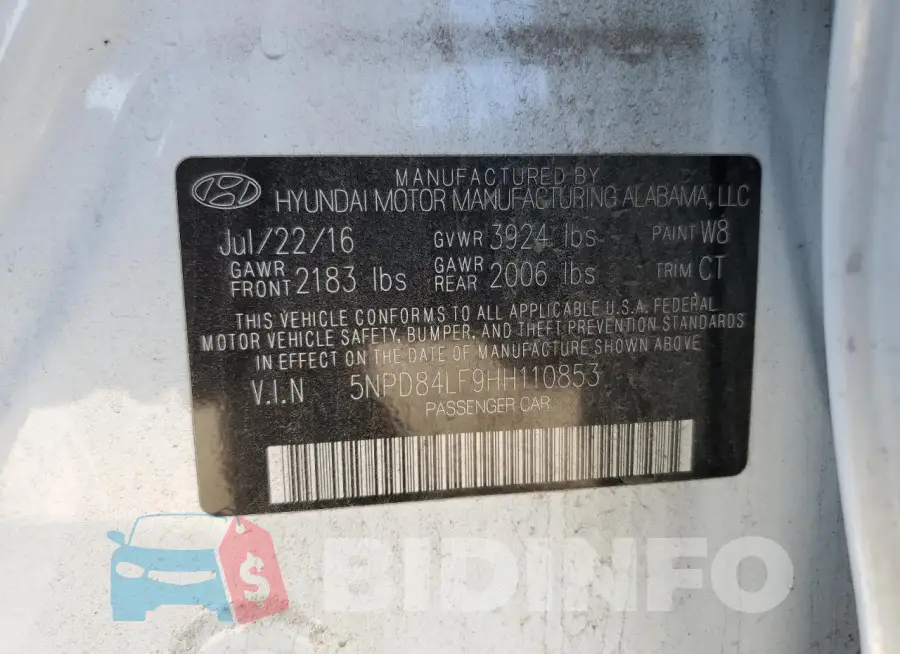 5NPD84LF9HH110853 Photo# 12