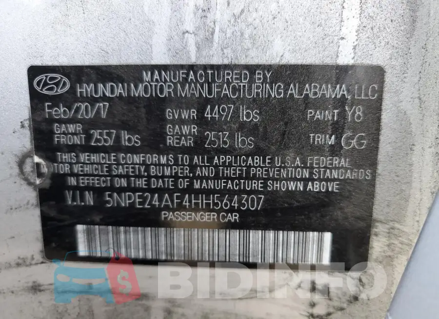 5NPE24AF4HH564307 Photo# 12