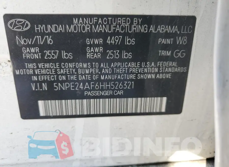 5NPE24AF6HH526321 Photo# 13
