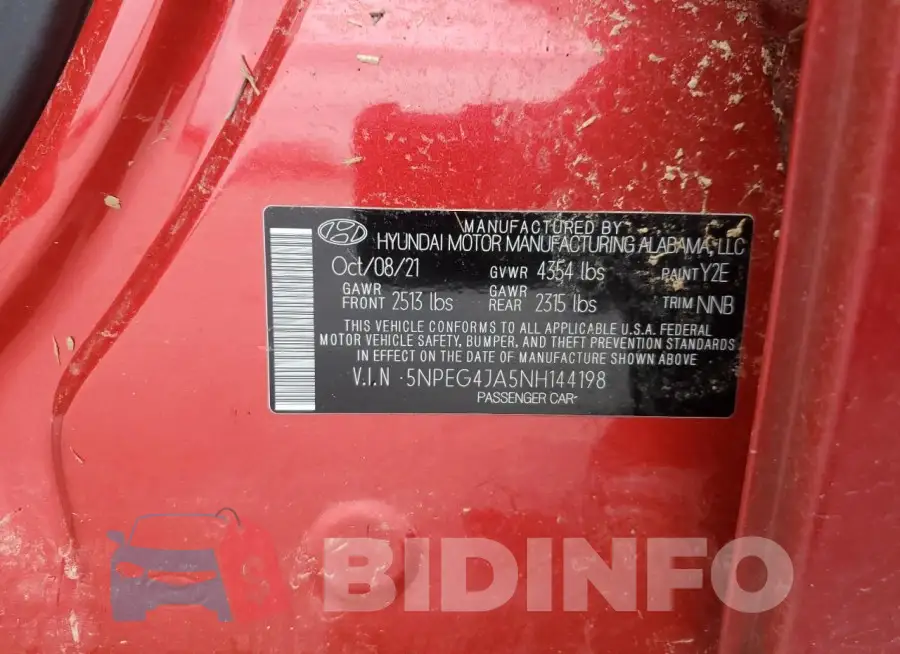 5NPEG4JA5NH144198 Photo# 13